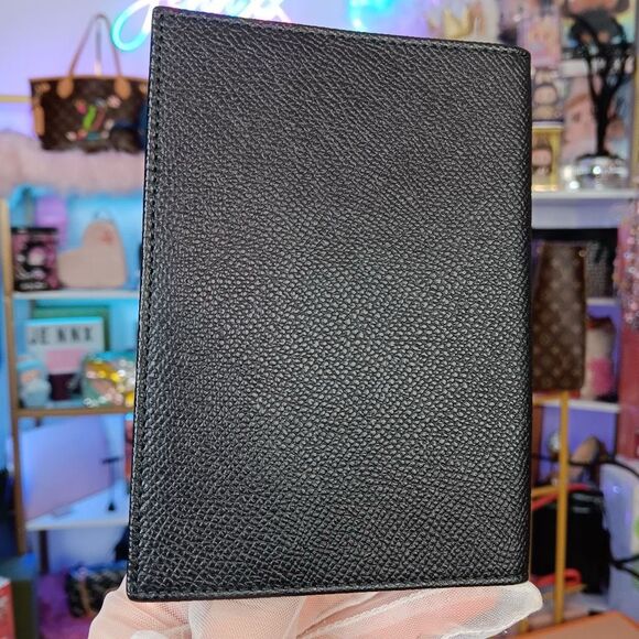 NIB Dolce & Gabbana Black Leather Passport Cover Gold & Silver Hardware - Picture 5 of 12